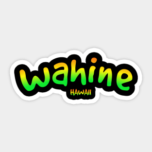 Wahine woman in Hawaiian Sticker